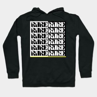 Rare - Black and White Hoodie